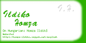 ildiko homza business card